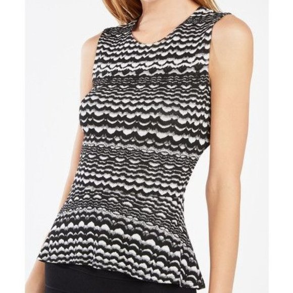 BCBG MaxAzria Sleeveless Peplum Knit Top Size S - Picture 1 of 5